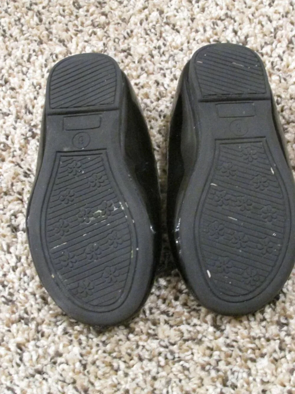 Mary Jane Dress Shoes Toddler Girls 6 Black Ballet Flats Slip On Elastic Strap